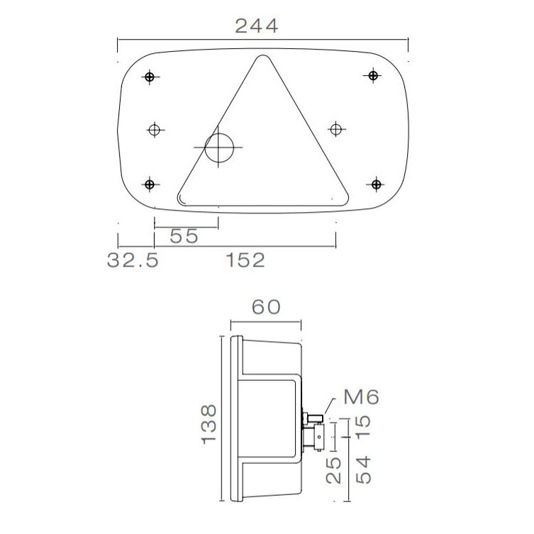 Asp&ouml;ck R&uuml;ckleuchte Multipoint 3 Rechts