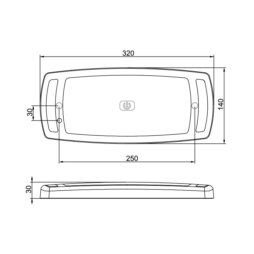 Dasteri LED Innenleuchte 32CM Mit Touch Button