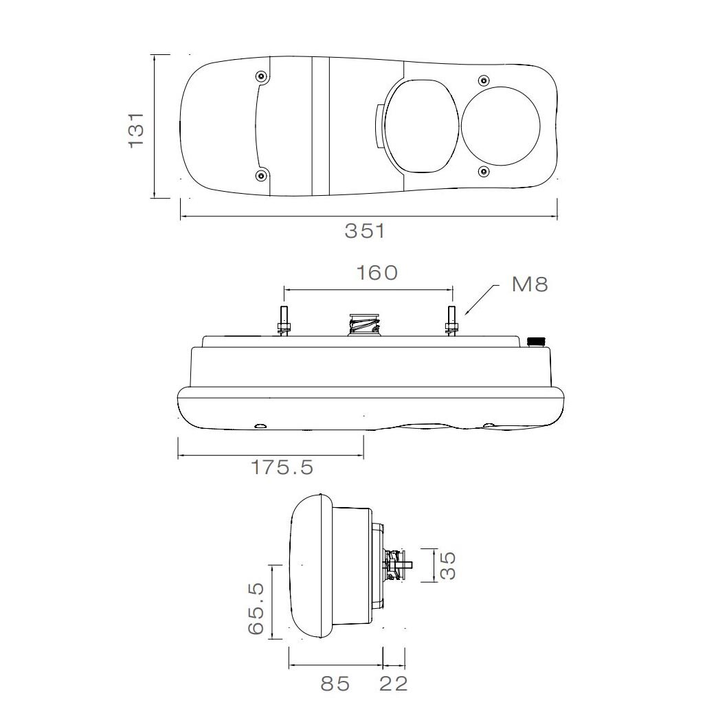 Asp&ouml;ck Eurofab R&uuml;ckleuchte Rechts
