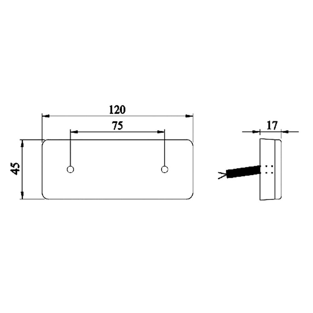 Dasteri LED Positionsleuchtesleuchte Orange 10-30V