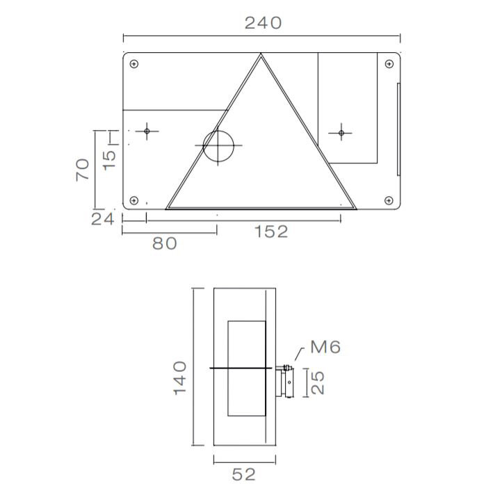 Asp&ouml;ck R&uuml;ckleuchte Multipoint 1 Links + Nebelschlussleuchte