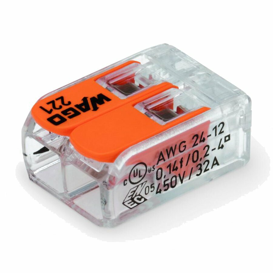 Wago 221-412 Anschlussklemme 2-fach 100 St&uuml;ck