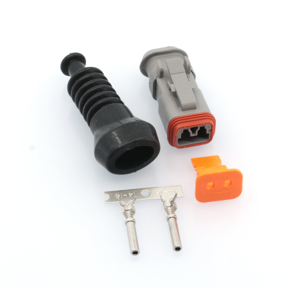 Weiblich Deutsch-DT 2-pins Stecker + Gummi Weiblich Deutsch-DT 2-pins Stecker + Gummi