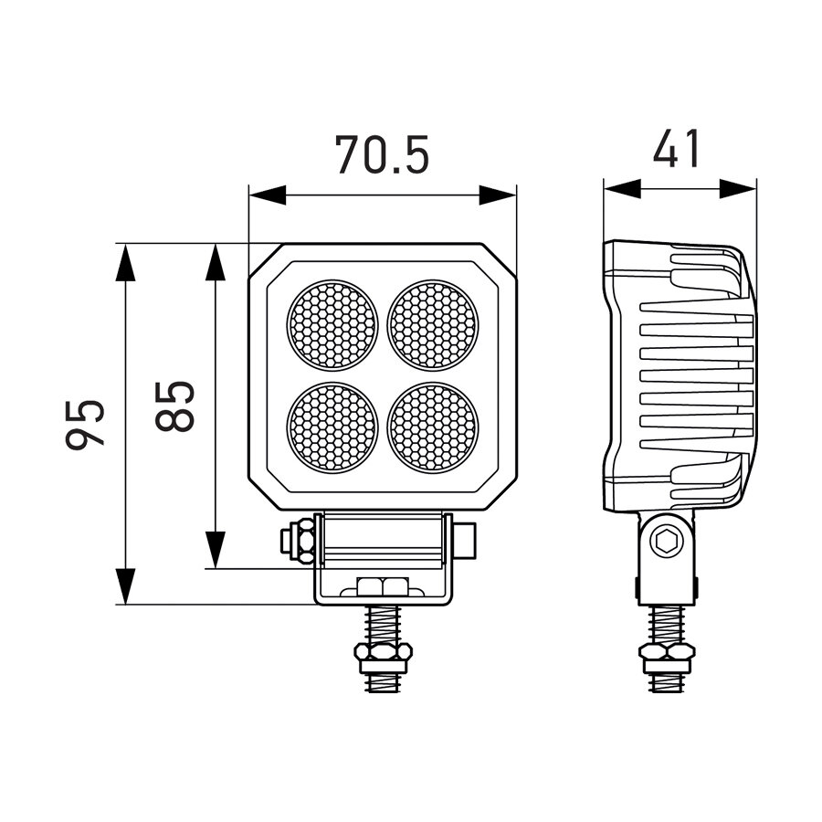 Hella LED R&uuml;ckfahrscheinwerfer TS1700 | AMP Superseal | 2ZR 357 110-531