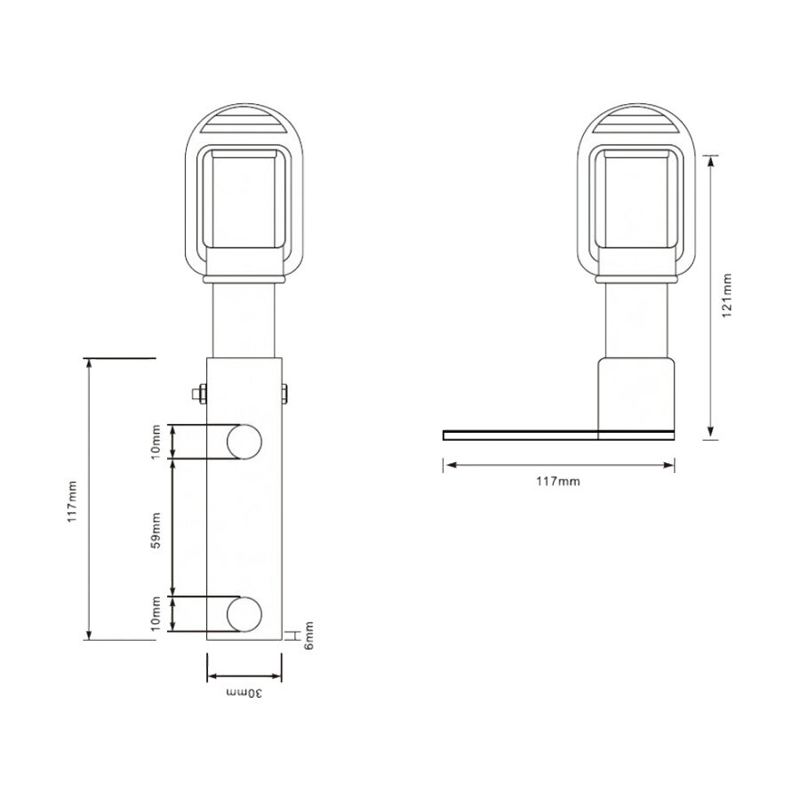 DIN-Montagehalterung klappbar