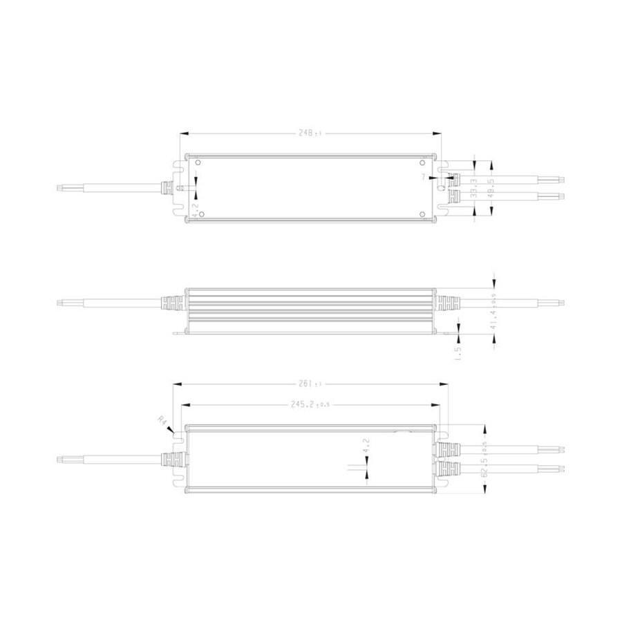 Wasserdichtes 12-Volt DC 300W LED-Netzteil