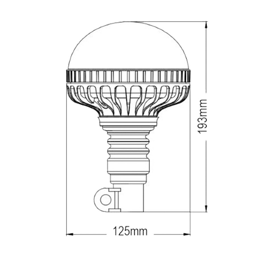 LED Rundumleuchte Orange 12-24V | DIN