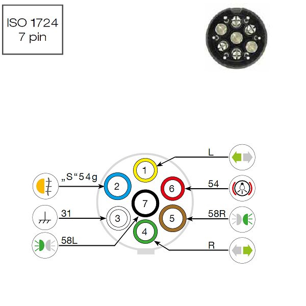 HELLA 7-poliger Stecker Aluminium | 8JA 001 918-002