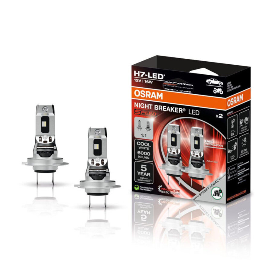 Osram Night Breaker LED Speed H7 ECE-zugelassenes Set | +330% Osram Night Breaker LED Speed H7 ECE-zugelassenes Set | +330%