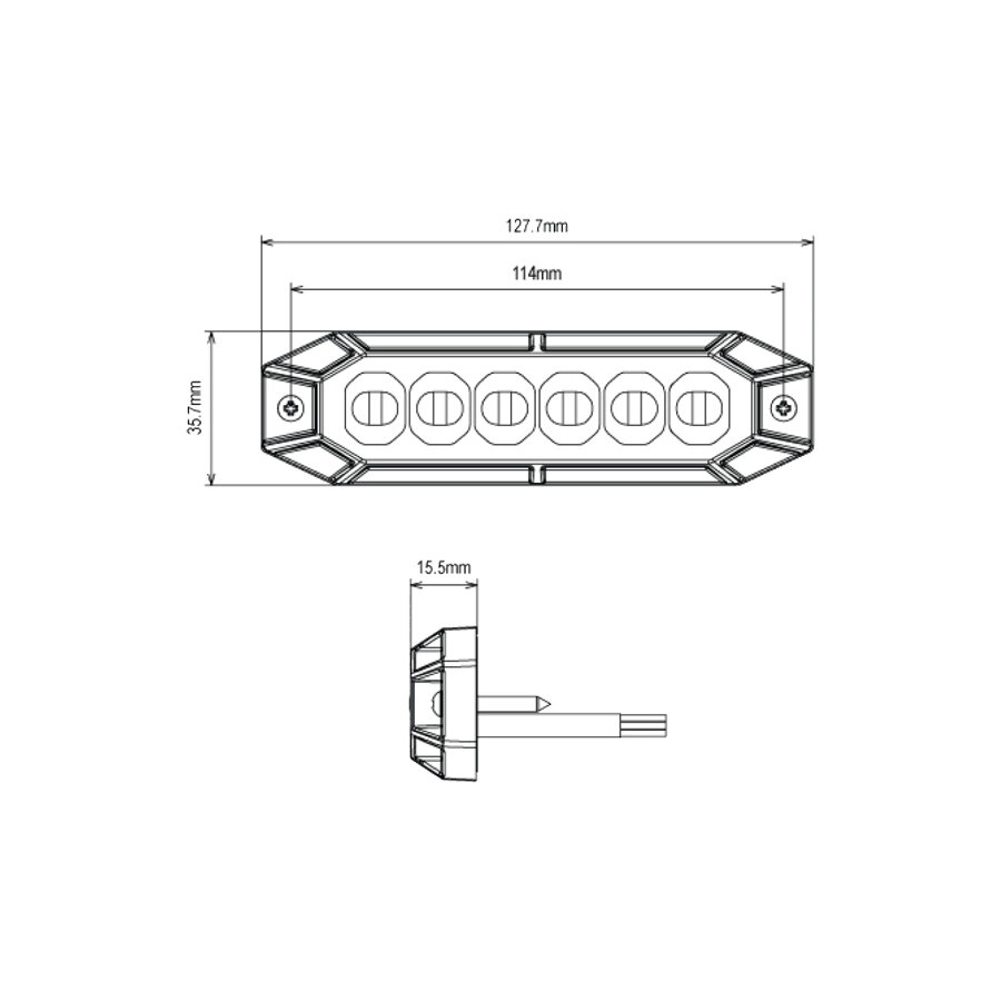 LED Blitzer Orange 12-24V | 12-LED