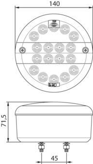 Dasteri LED-R&uuml;ckfahrlampe 9-33V