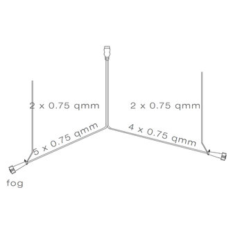 Asp&ouml;ck Kabelbaum 7-poliger Stecker 8m + 2x Abzweigstecker