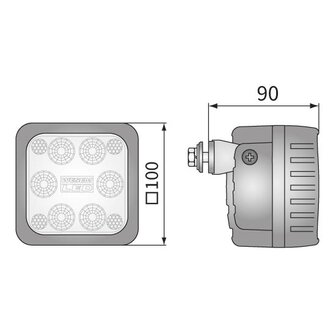 Wesem LED Breitstrahler 2500LM + Hinter montage