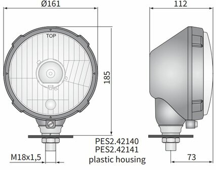 Wesem Hauptscheinwerfer &Oslash;161x115 H4