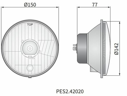 Wesem Hauptscheinwerfer H4 &Oslash;150x77 Metallgeh&auml;use