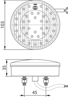 Dasteri LED R&uuml;ckfahrscheinwerfer 24V