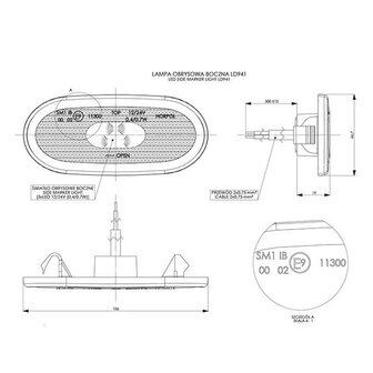 Horpol LED Positionsleuchte Orange Oval LD 941