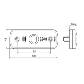 Dasteri LED Positionsleuchte Orange 24V