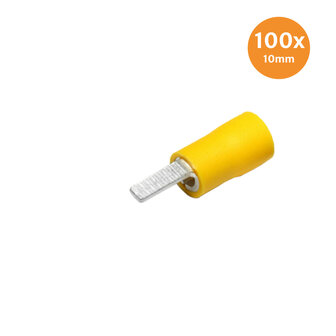 Stiftkabelschuh Gelb 10mm 100 St&uuml;ck