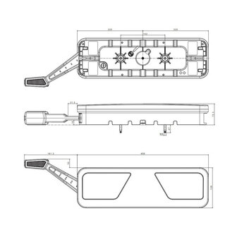 Fristom FT-700 LED R&uuml;ckleuchte Links 5-Funktionen 24V