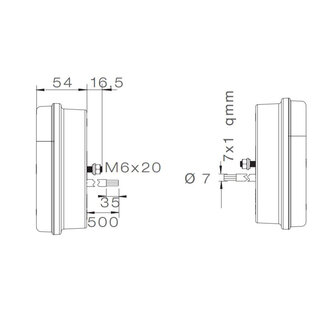 Asp&ouml;ck R&uuml;ckleuchte MultiLED II Rechts 5P