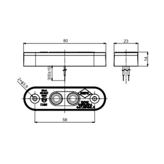 Horpol LED Postionsleuchte Orange Flache Montage LD-957