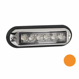 Dasteri LED Blitzer mit Chromgeh&auml;use Orange