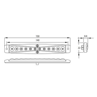 Dasteri LED Positionsleuchte Orange 12V