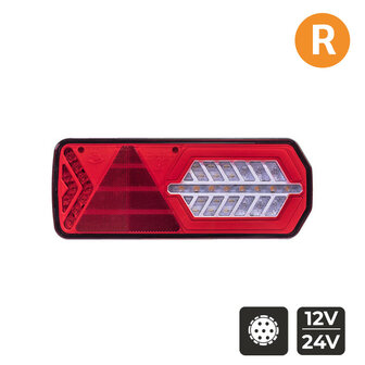 Dasteri DSL-5002TR LED R&uuml;ckleuchte Rechts + Dreieck Reflektor