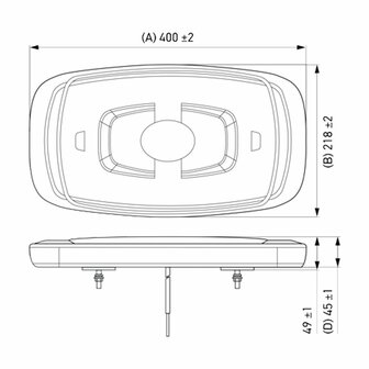 Hella LED Mini Warnbalk 12/24V Orange + Montagehalterung | 2RL 014 565-011