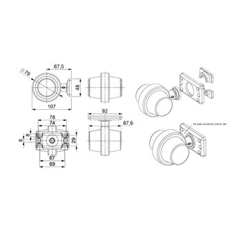 Horpol d&auml;nisch LED Begrenzungsleuchte Blinker + 5m Kabel