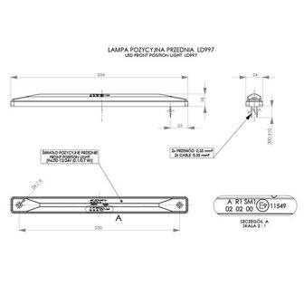 Horpol LED Postionsleuchte Wei&szlig; Extra Lang LD-997