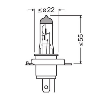 Osram H4 Halogen Birne 12V 60/55W P43t Night Breaker Silver