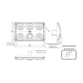 Horpol LED Innenleuchte + Sensor Kalt Wei&szlig; LWD 2156