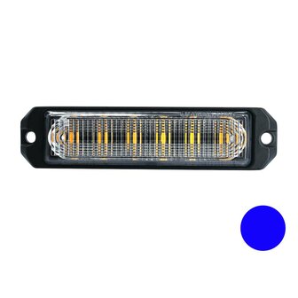 LED Blitzer 6-fach ultra Fl&auml;che Blau