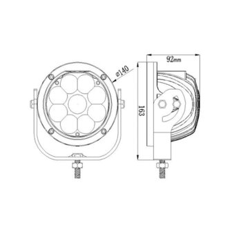 45W LED Fernscheinwerfer Chrom