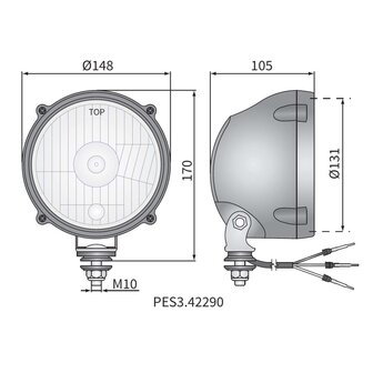 Wesem Hauptscheinwerfer &Oslash;148 H4 Incl 12V Birne