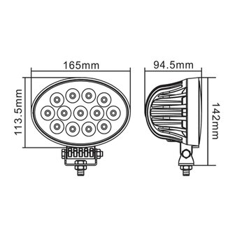 65W LED Breitstrahler 60&ordm; 5850LM Oval