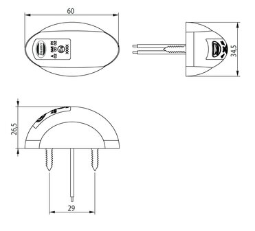 Dasteri LED Positionsleuchte Wei&szlig; 10-30V