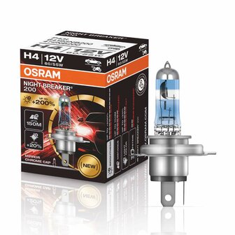 Osram H4 Halogen Birne 12V 60/55W P43t Night Breaker 200