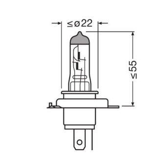 Osram H4 Halogen Birne 12V 60/55W P43t Night Breaker 200