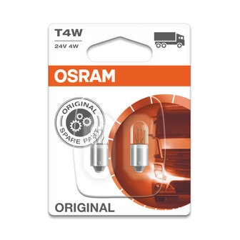 Osram Gl&uuml;hbirne 24V Original Line T4W, BA9s 2 St&uuml;ck