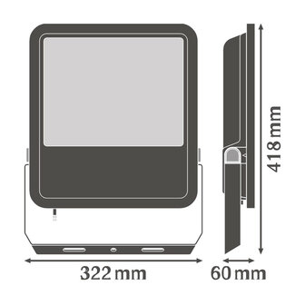 Ledvance 165W LED Fluter 230V Schwarz 4000K Neutralwei&szlig;