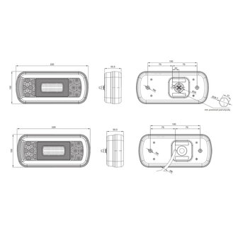 Fristom FT-130 LED R&uuml;ckleuchte 4 Funktionen