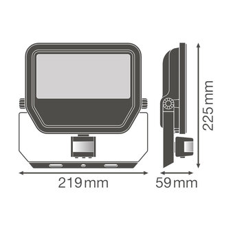 Ledvance 50W LED Fluter 230V + Sensor 4000K