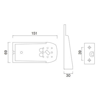 Asp&ouml;ck Halter 150mm f&uuml;r Asp&ouml;ck Flexipoint 1 und Squarepoint