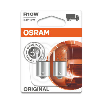 Osram Gl&uuml;hbirne 24V Original Line R10W, BA15s 2 St&uuml;ck