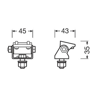 Osram LED Arbeitsscheinwerfer Mounting Kit PX LEDPWL ACC 101