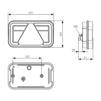 Asp&ouml;ck Multiled IV LED-R&uuml;cklicht Links 5P Ohne Kennzeichenbeleuchtung