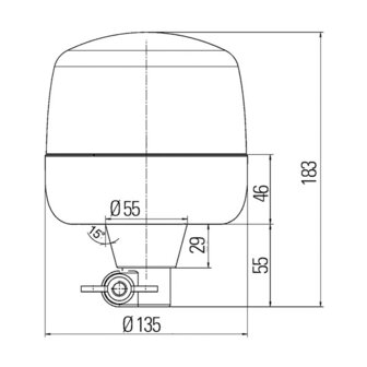 Hella Taschenlampe RotaLED Orange 12/24V | 2XD 012 878-011